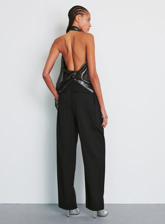 Metallic Halter Blouse