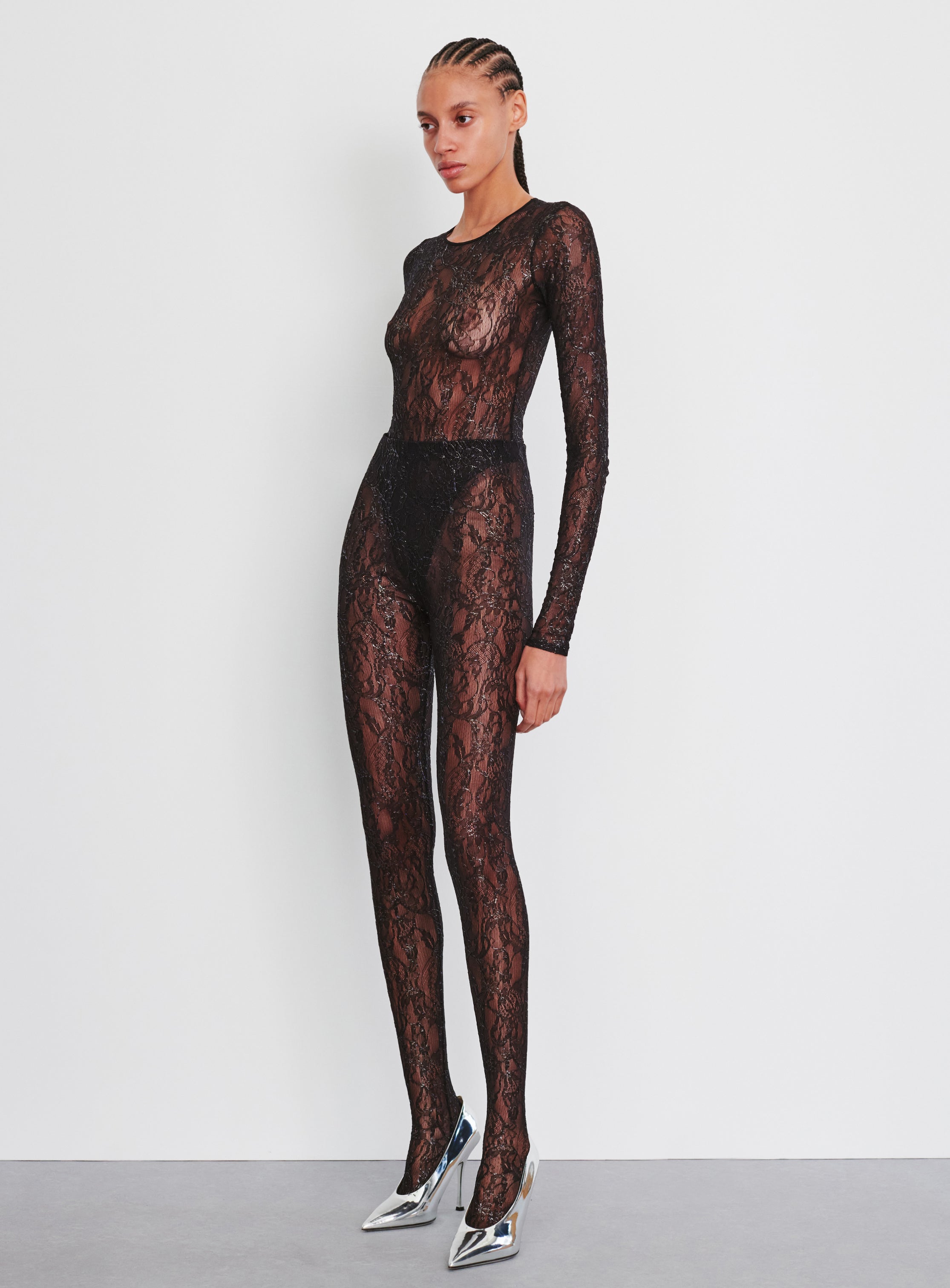 Metallic Lace Bodysuit – WARDROBE.NYC