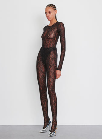 Metallic Lace Bodysuit